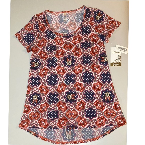 LuLaRoe Classic T Shirt Disney Minnie Mouse NWT XXS and Hoop Earring Bundle - Picture 5 of 13